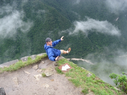 Climbing to the top of Wayna Picchu - photo by Rob McFarland