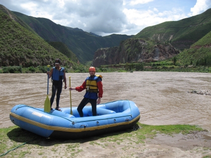 Rafting down the Urubamba River in Peru