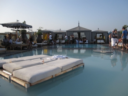 Rooftop pool at SLS Hotel - photo by Rob McFarland