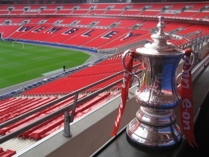 Replica FA Cup in Wembley Stadium - photo by Rob McFarland