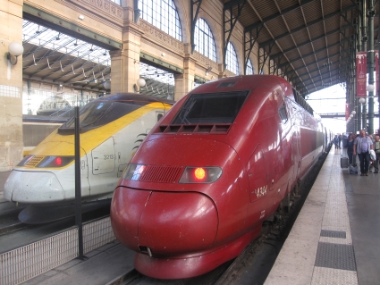 Thalys and Eurostar in Paris - photo by Rob McFarland
