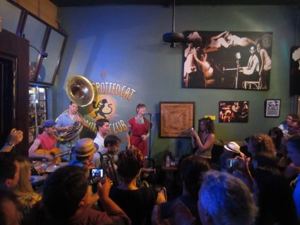 Meschiya Lake & The Little Big Horns at The Spotted Cat, New Orleans - photo by Rob McFarland