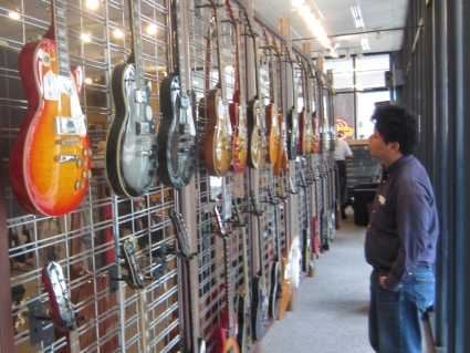 New guitars at the Gibson Guitar Factory, Memphis, TN - photo by Rob McFarland