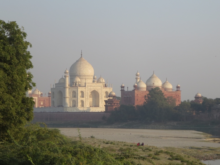 View of Taj Mahal from the north bank of the Yamuna River - photo by Rob McFarland