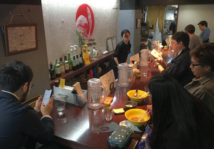 Inside Fisherman's Cove ramen restaurant - photo by Rob McFarland