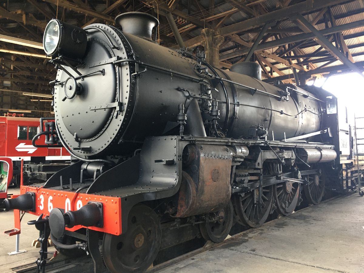 Steam locomotive at Junee Roundhouse Railway Museum, NSW - photo by Rob McFarland